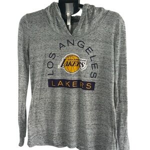 Los Ángeles Lakers Heather Gray Lightweight Hoodie NBA Fan SZ M (READ)